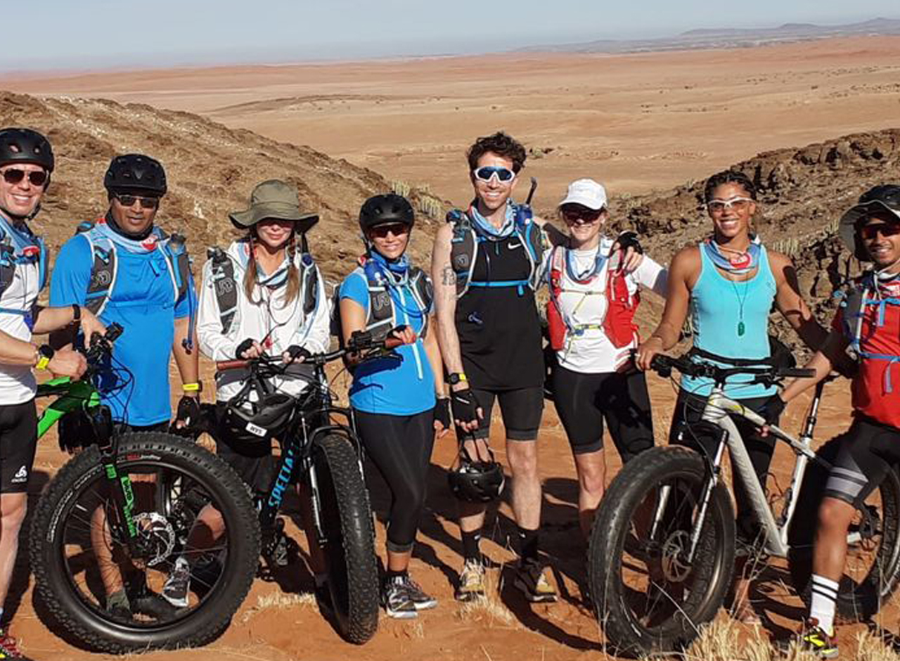 Celebrity desert trek place Namibia on map