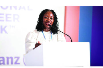 Learners in Uis receive school uniforms