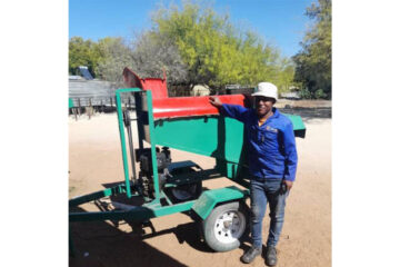 Young innovator builds a mahangu harvesting tool