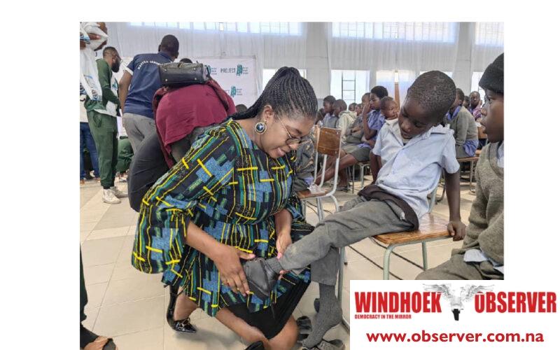 Shoes bring hope to children in Zambezi