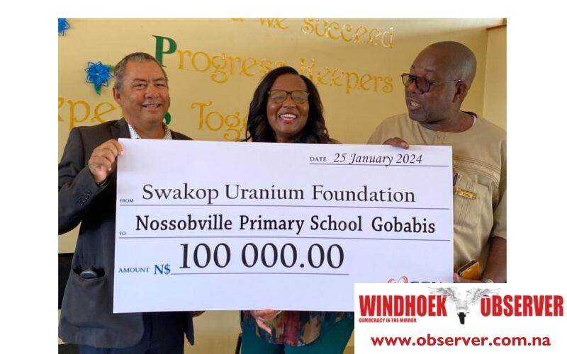 Swakop Uranium donates N$100 000 to Nossobville Primary School