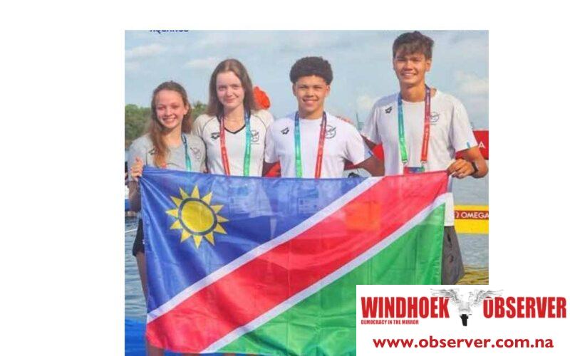 Hot weather slows Namibian swimmers in Singapore